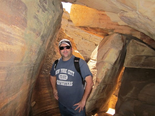 Ross hikes in Red Rock