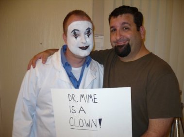 Ross and Klinger on set of "The Octo Circus"