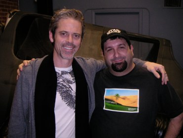 Ross with C. Thomas Howell on "War of the Worlds 2: The Next Wave."
