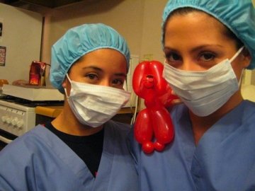 Tara and Jebbel on set of "The Octo Circus"