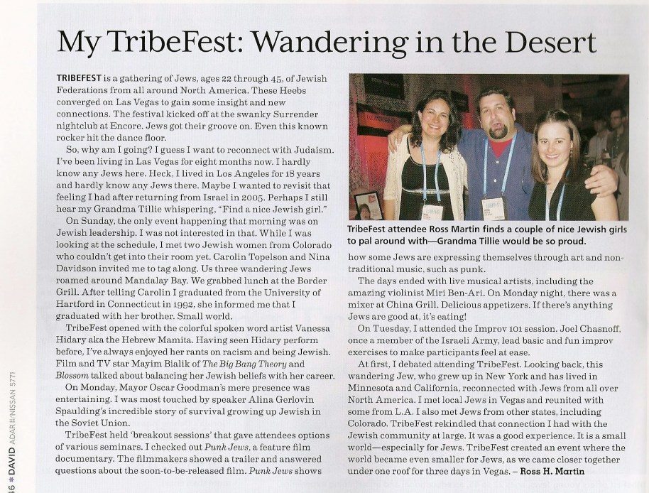 My TribeFest article for David Magazine