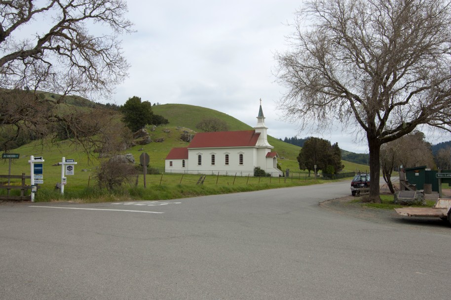 Trip to Skywalker Ranch, Nicasio, St. Mary's Church